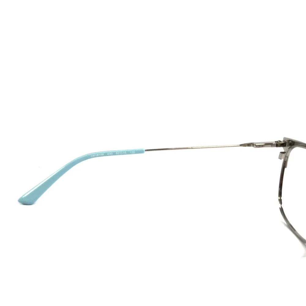 Calvin Klein Eyeglasses Frame CK18108 430 Teal Silver Blue Cat Eye 52-15-135